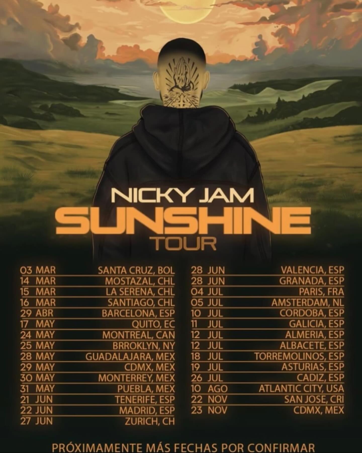 Nicky Jam Sunshine Tour Poster